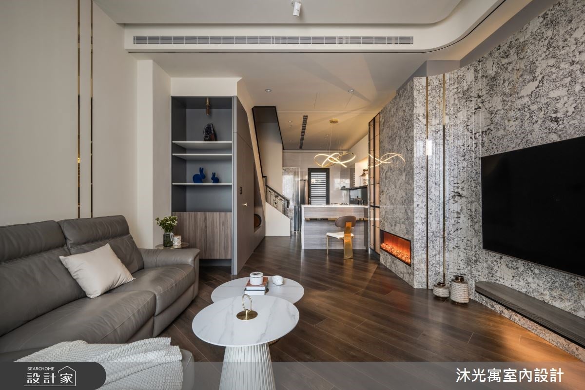 弧形主牆與客製機能，構築工程師夫妻的休閒透天別墅！
