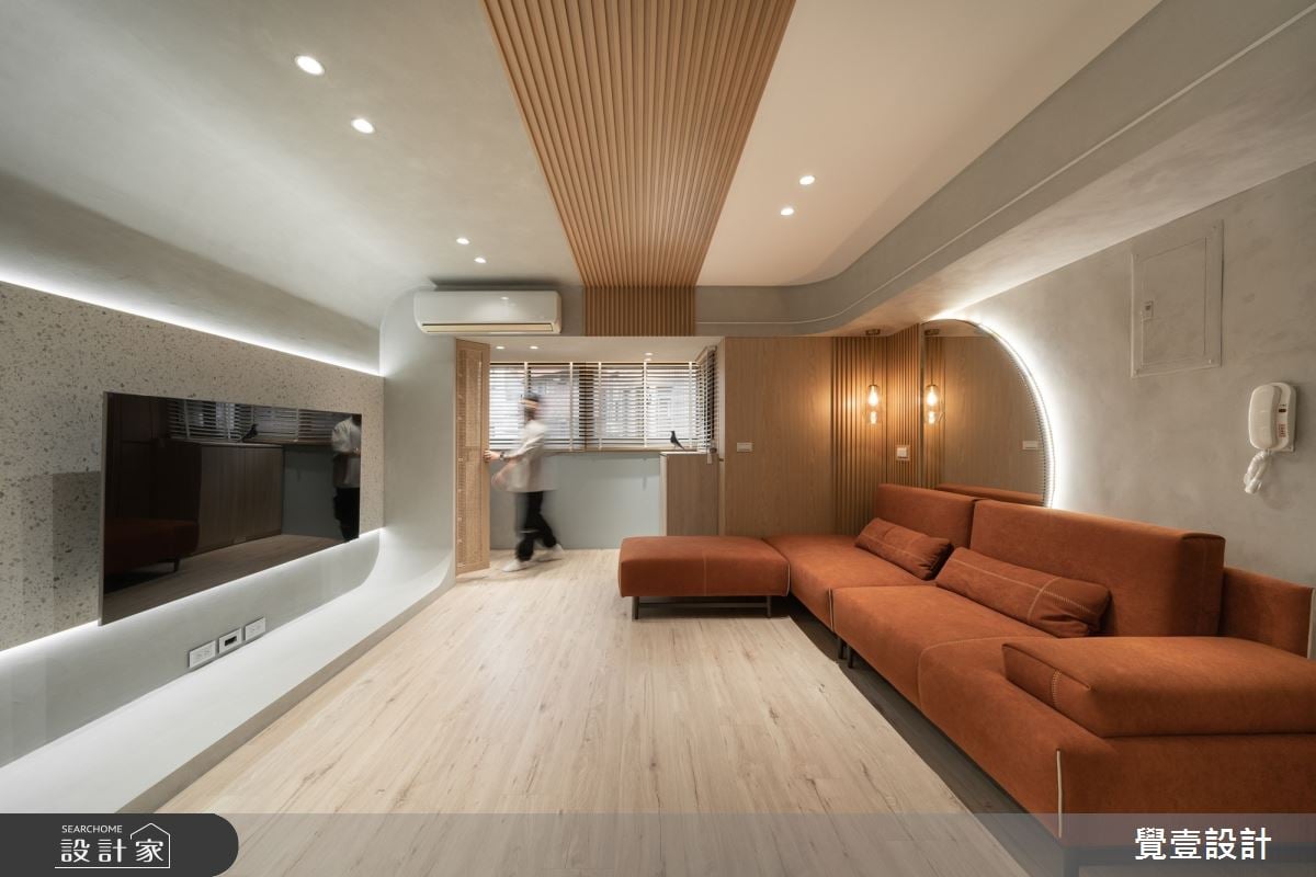 新竹32坪Japandi寧靜宅！暖調木紋、藤編、特殊塗料延展溫馨宜居的生活質感