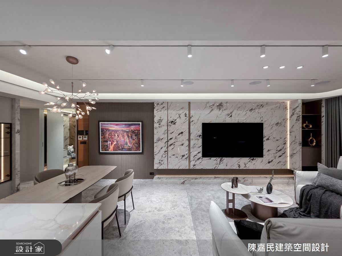 光影×動線讓奢華與舒適兼具，45坪現代混搭宅的優雅日常