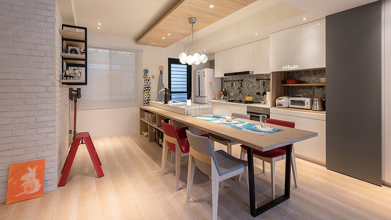 台北 23 坪陽光色現代公寓改造