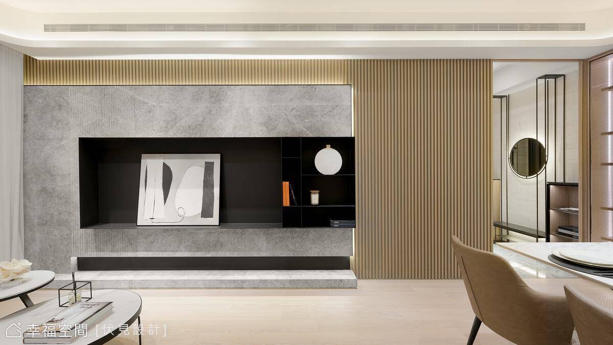 立軒天頤│灰階×木質調 層疊現代美式風華│37坪