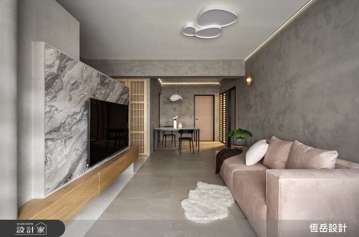 探尋大隱隱於市的侘寂之美!細膩特殊漆與幾何語彙層疊人貓共居的灰韻雅調