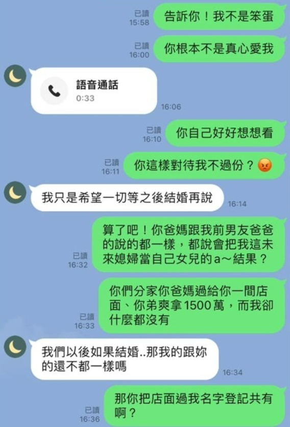 交往2個月！男友爸媽分家產 妹子沒份翻臉：不是把我當女兒？