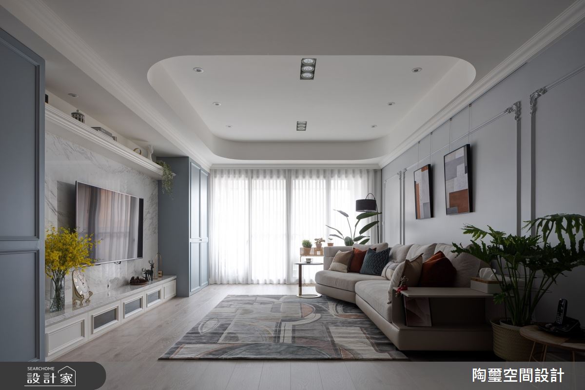 一抹莫蘭迪藍入住清新美式宅，揭開坪效最大化的巧思！