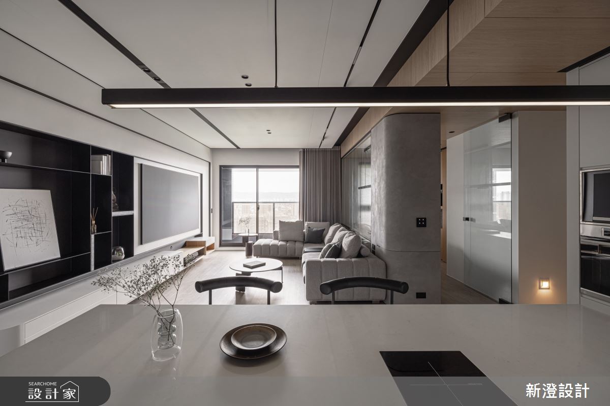 日光記錄美好時刻！木皮與仿清水模藝術塗料的自然材質，劃出生活美學軌跡