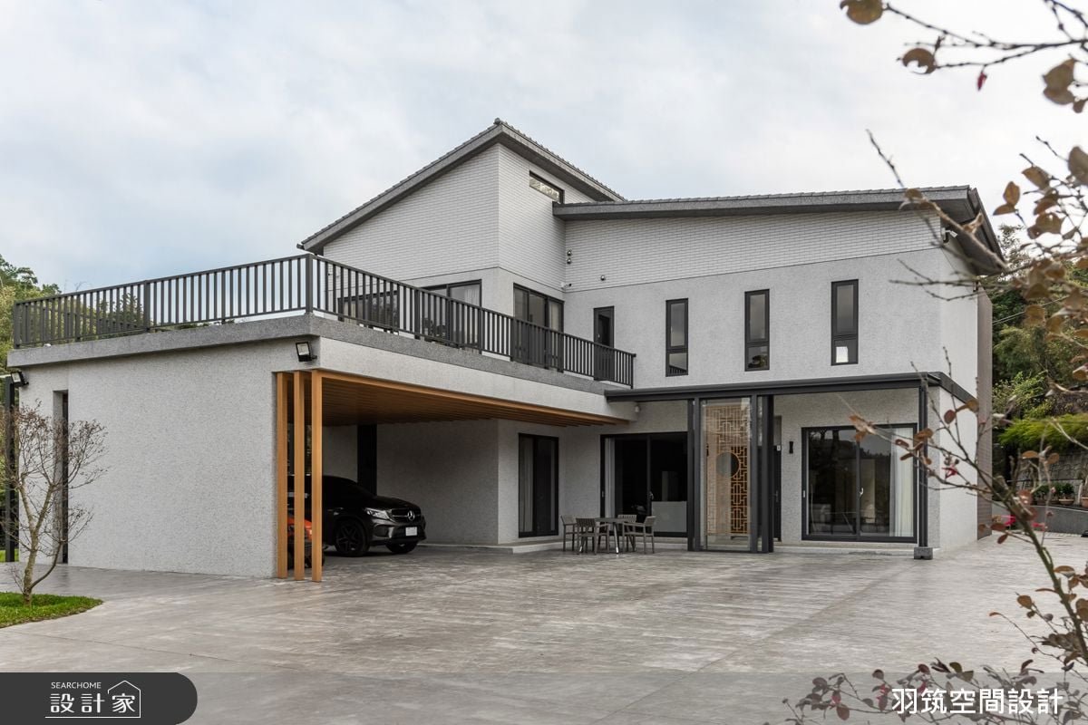 結廬人境的禪意透天！100 坪自地自建獨棟別墅：交誼餐廚＆環景茶室，構...