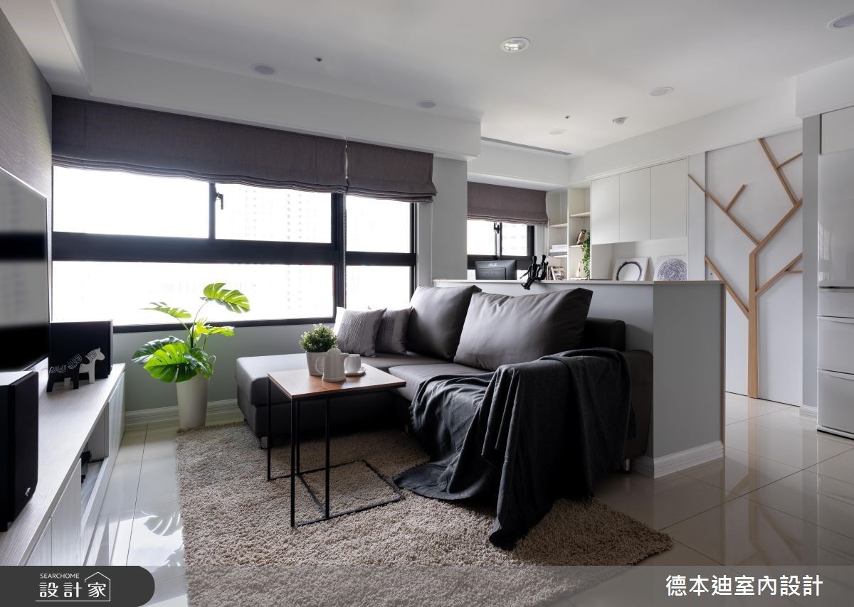 浴室門、封閉廚房全消失！開放感小宅靠植栽養出清爽北歐品味