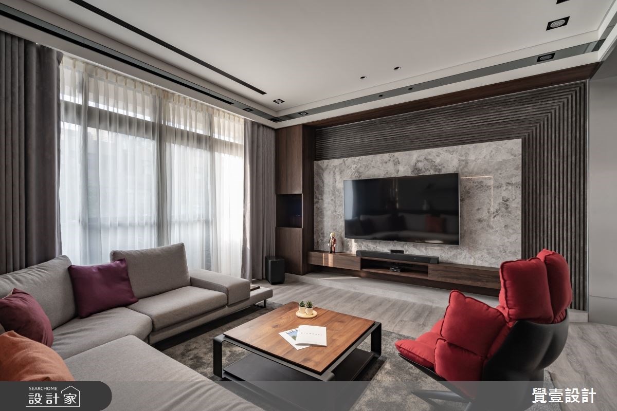 新竹百坪透天別墅一展輕奢現代風！以迷人光暈、跳色軟件加乘精緻美感