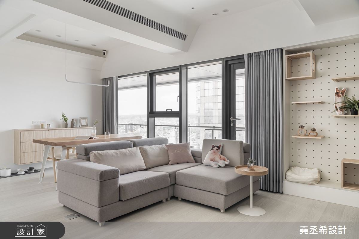 鄰居貓咪們都羨慕了!絕美現代北歐宅一次擁有貓跳台、超大收納與電子衣櫃