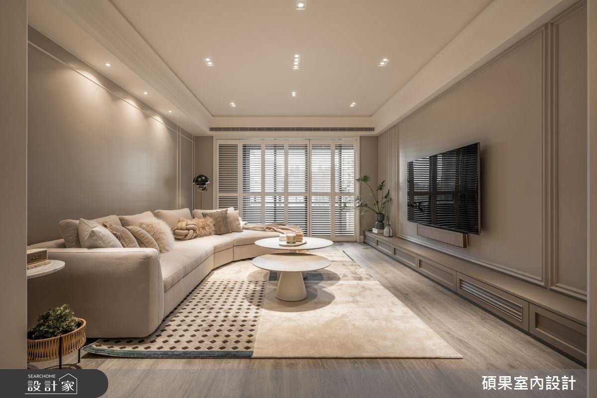 和風水問題、尷尬樑柱說再見！溫柔燕麥色走進中古屋，為三代打造優雅美式風