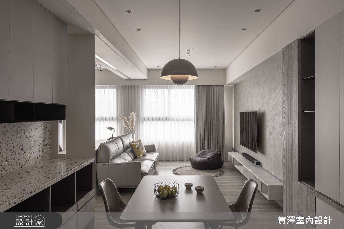 質感灰+水磨石的日雜感居家！於現代宅內享受兩人世界的濃情蜜意