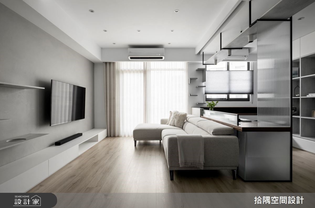 以彈性書房放大空間！為簡約灰階北歐小宅，迎進清新光感！