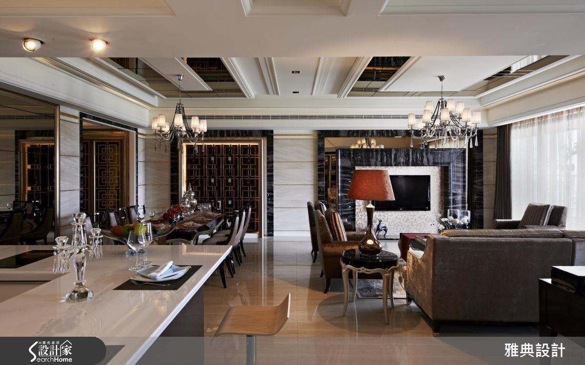 東方美學再現！大型中島吧檯、窗櫺酒櫃靈感與藝術展示櫃，款待經典時光