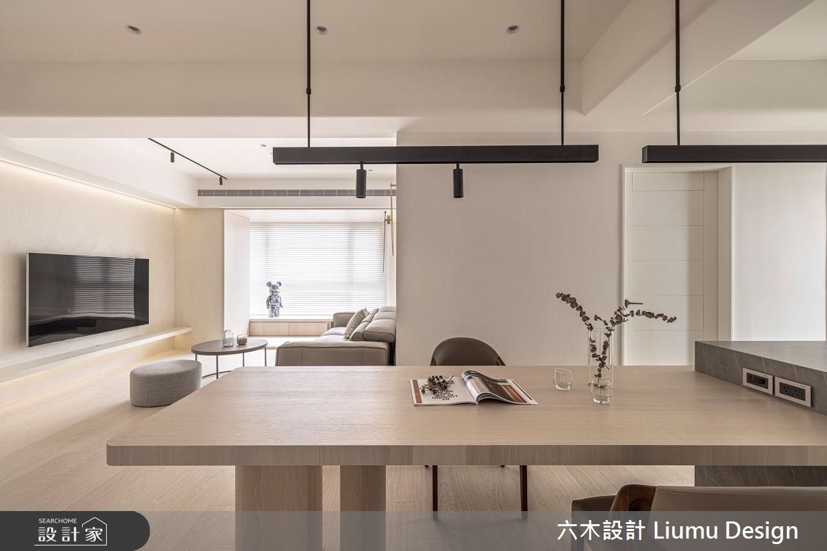 31坪中古屋窗邊框景修飾結構大柱，捨一房換夢幻中島大餐桌實現北歐風！