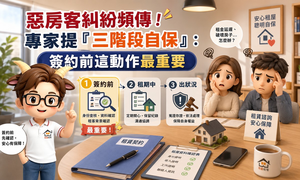 惡房客糾紛頻傳！小編傳授「三階段自保術」：簽約前這動作最關鍵