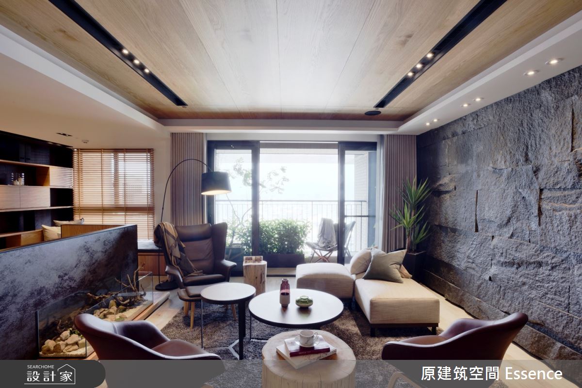 攝影、花藝共創現代風美宅！木紋、石材、植物與軟件對話，刻畫自然原生...