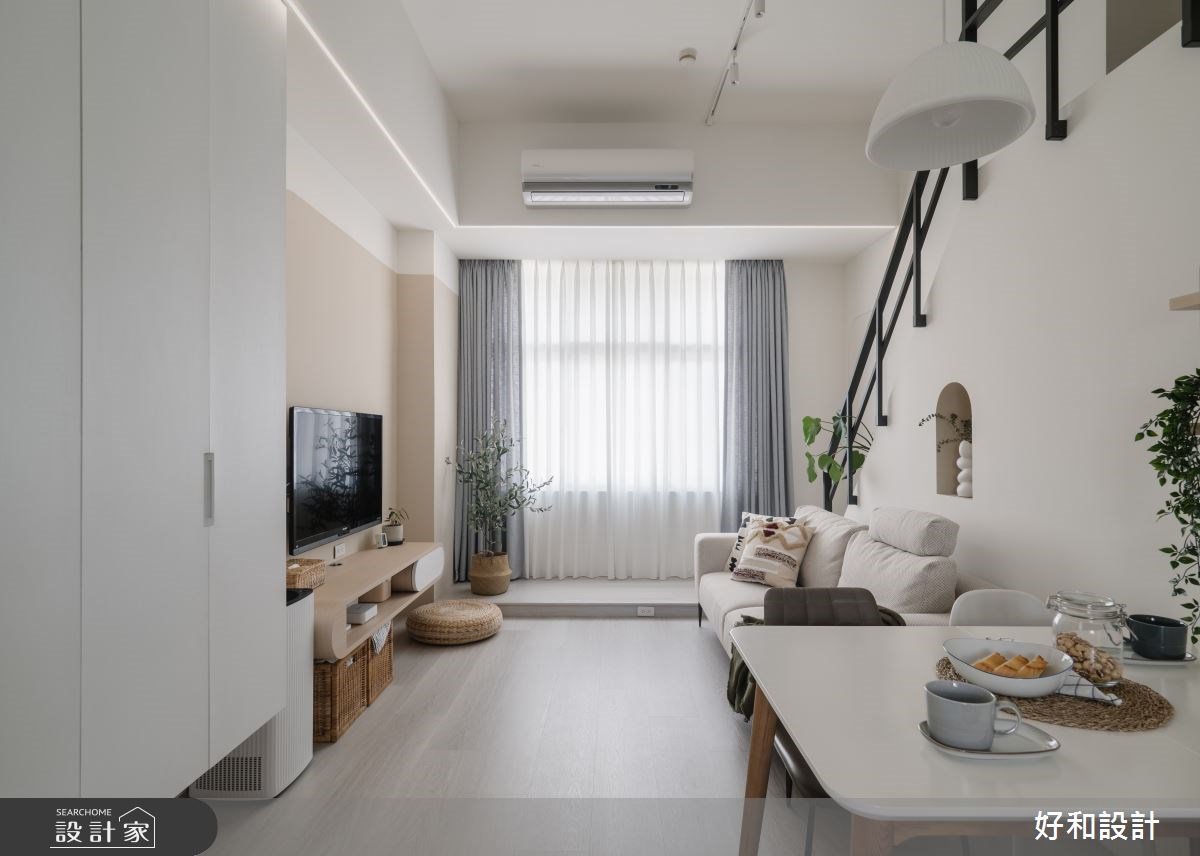 17 坪北歐風老屋改造活用挑高空間強化收納，開啟一家三口美感日常！
