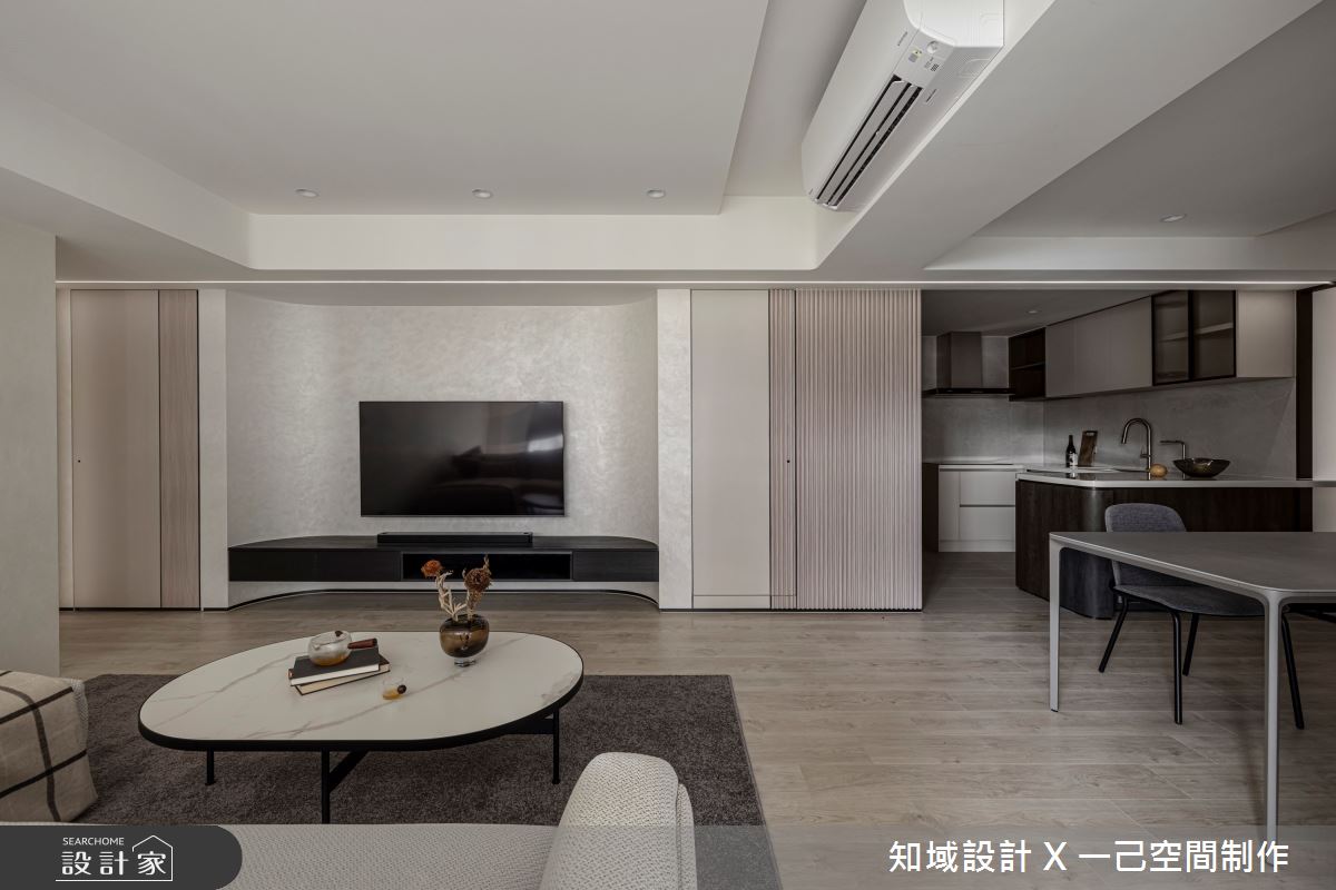 以現代簡約設計相伴日暮、餘暉!老屋翻新3+1房實用格局，擁抱最貼心的親...