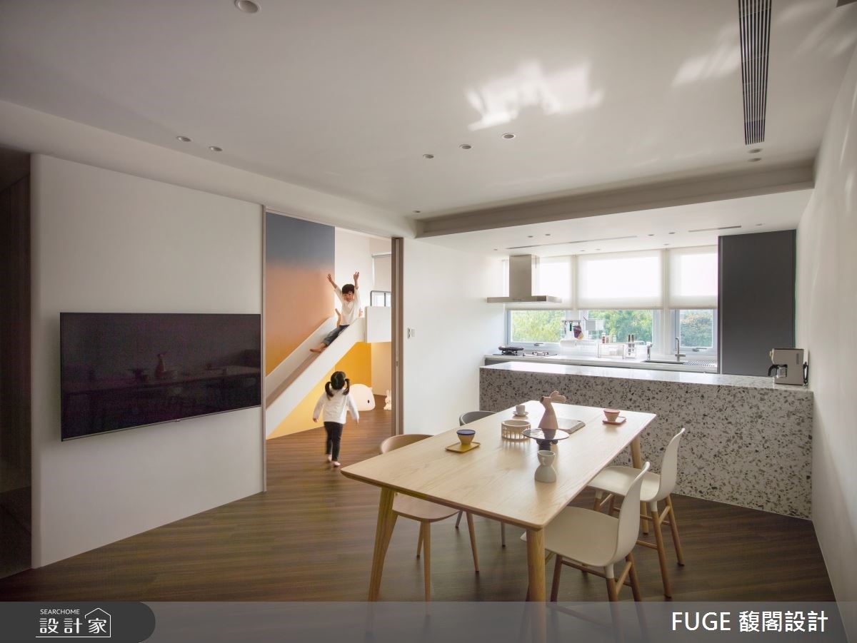 老屋翻新延續兒時記憶！加入中島、滑梯、老公、小孩共創現代風新生活