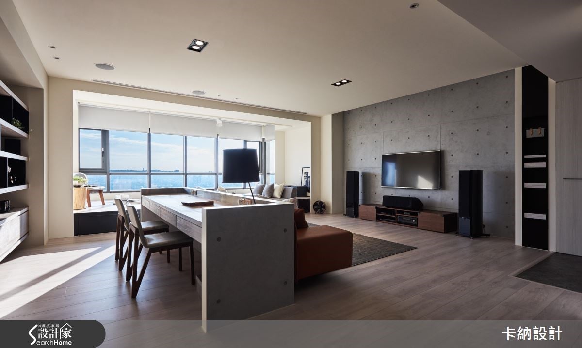 高互動率的60坪休閒親子宅！開放式格局+大尺度臥榻，開啟與遼闊窗景相應...