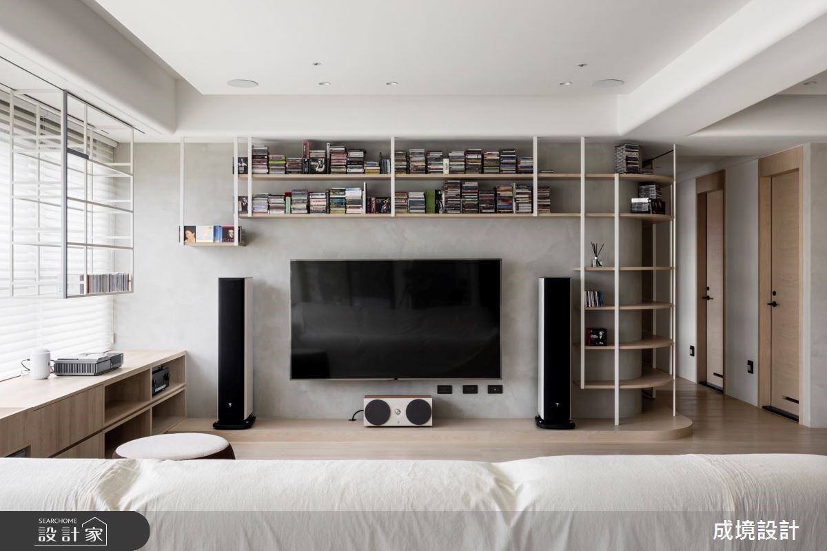 48 坪毛胚屋預先客變！黑膠電視牆、輕食中島與陽光臥榻，成就以愛為名的...