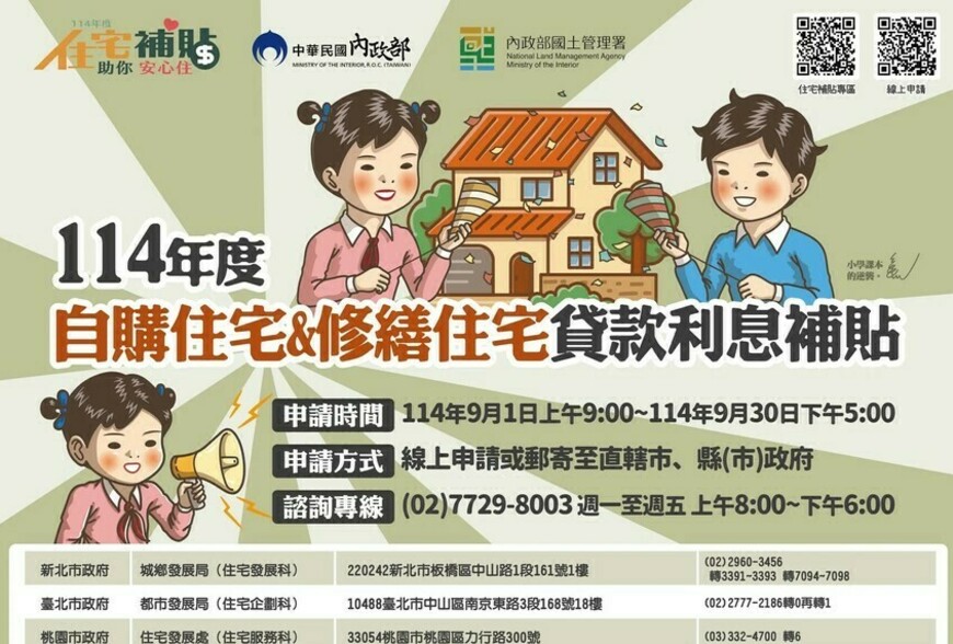 房貸負擔重？內政部「自購住宅貸款利息補貼」開放申請，最高可省250萬利...