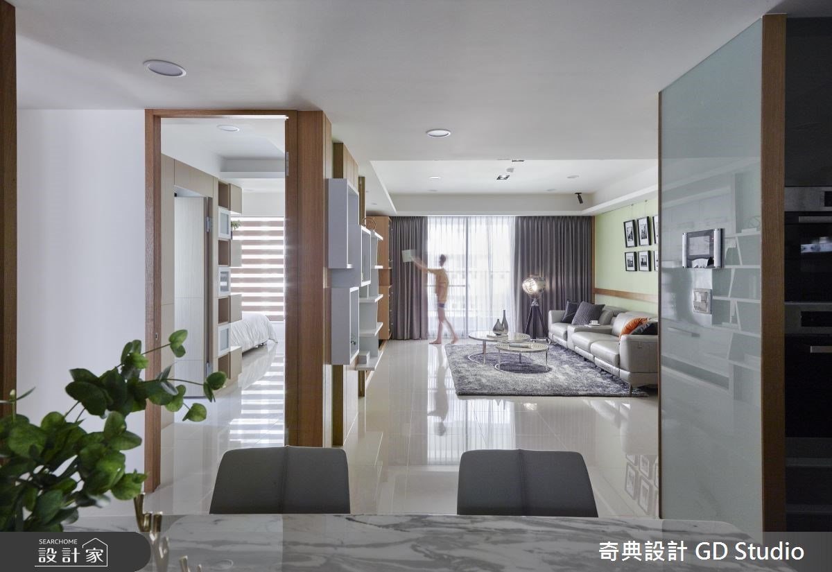 三代同堂的清新北歐風！青草綠跳色抹去舊痕，更化解兩大中古屋缺陷