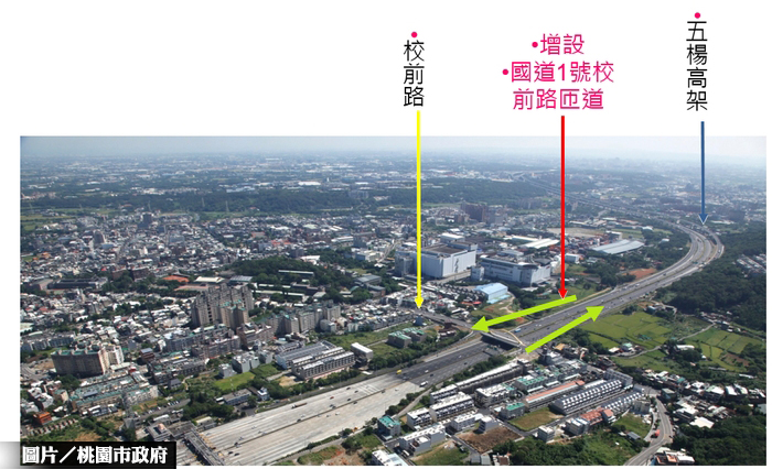 五楊校前路匝道工程  有效紓解車潮