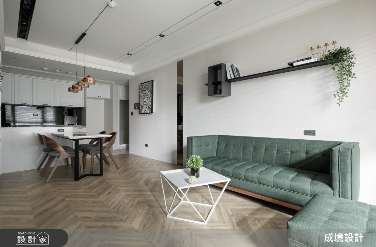 鏡面效果 X 隱藏設計！16 坪也有歐美大宅的豪氣場