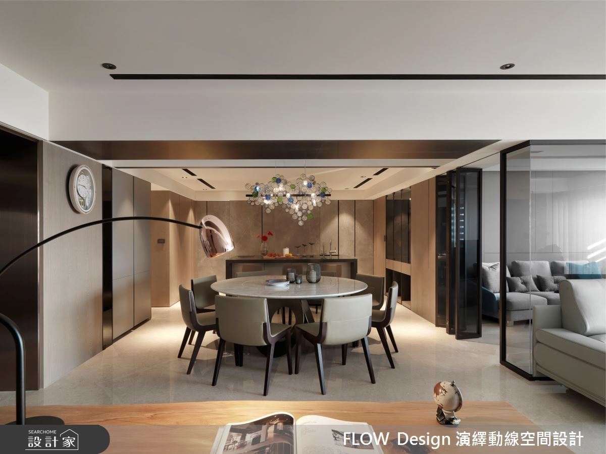 鍾愛沈穩石材混搭溫潤實木！老屋翻新異材質大器設計寬闊宅