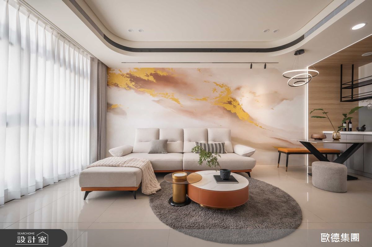 描摹浪漫寫意的優雅日常!油畫藝術背牆化為居家端景