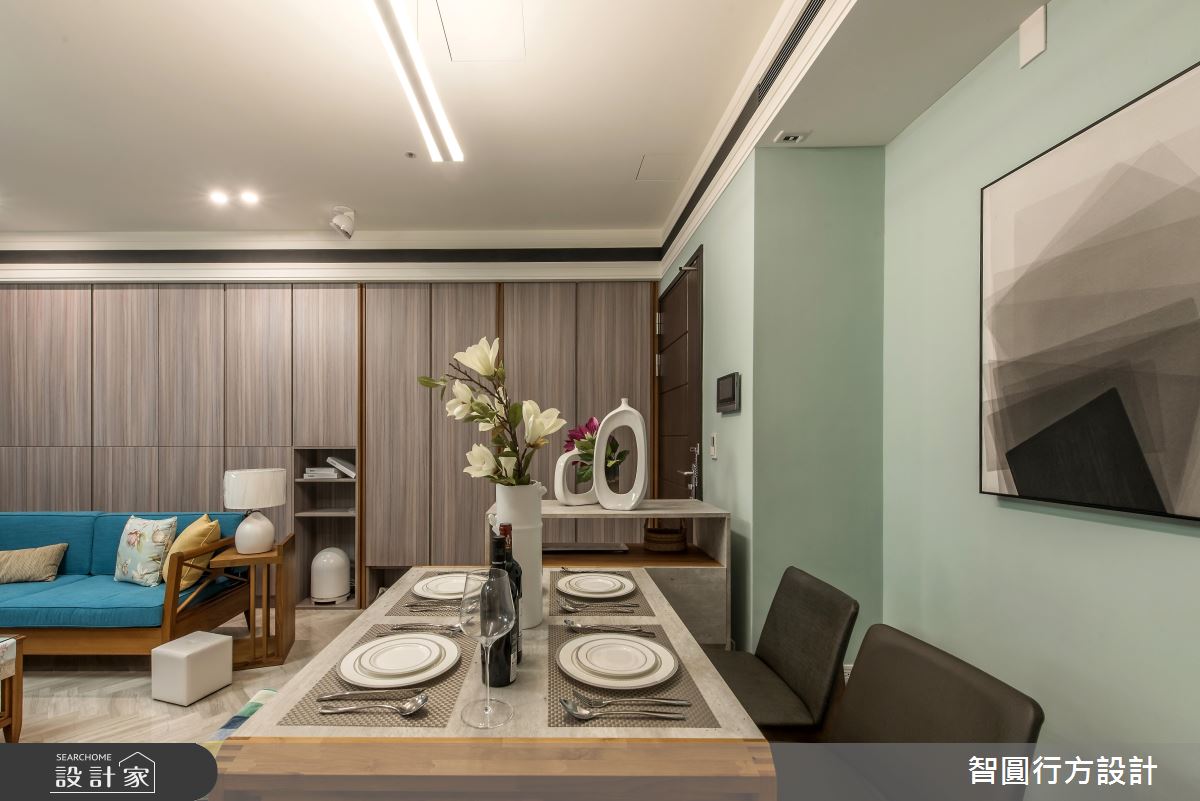 改變電視牆差很大！仿清水模遇上美式風的有型混搭宅