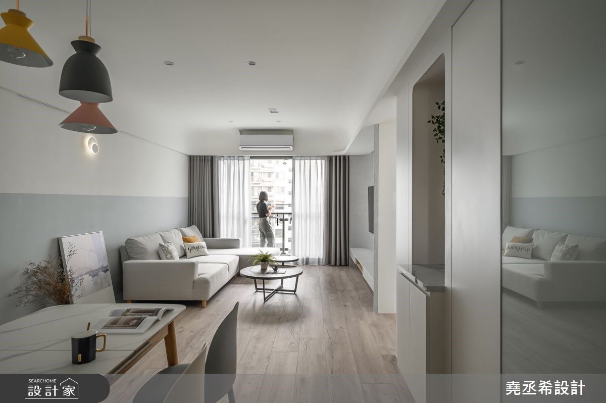 融合現代與北歐打造療癒系居家！餐廳燈具X莫蘭迪色X玻璃拉門空間輕盈活...