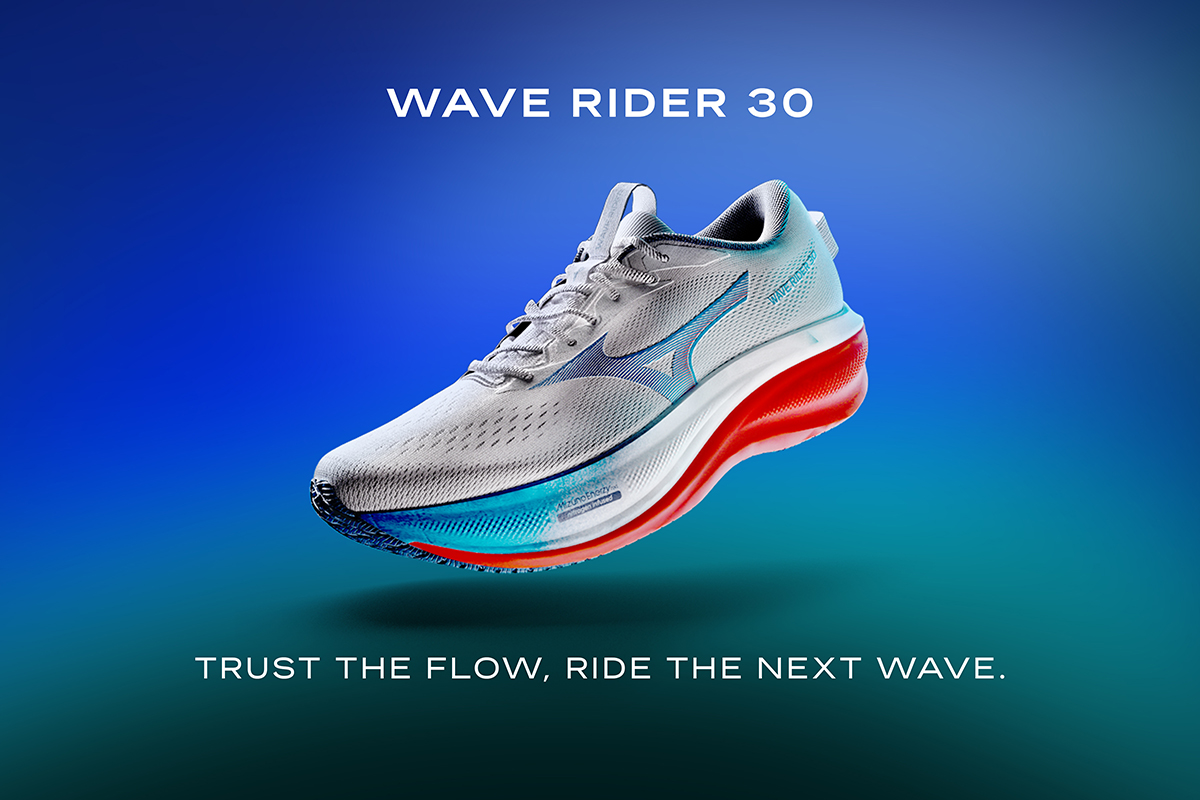 從落地到推蹬，釋放最流暢的靈魂。MIZUNO WAVE RIDER 30 首度搭載全掌波...