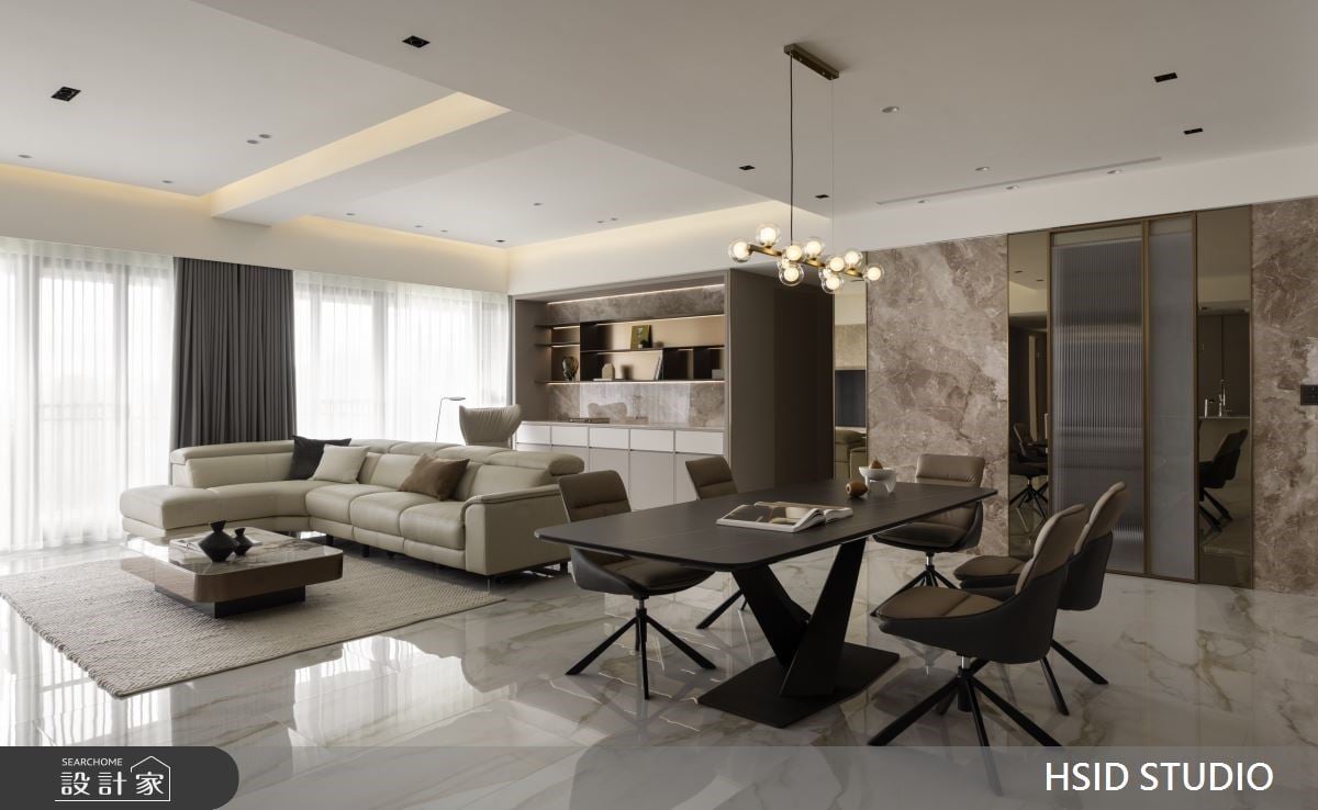 64 坪三代同堂河景豪宅，大地色系勾勒低調奢華雙拼格局！