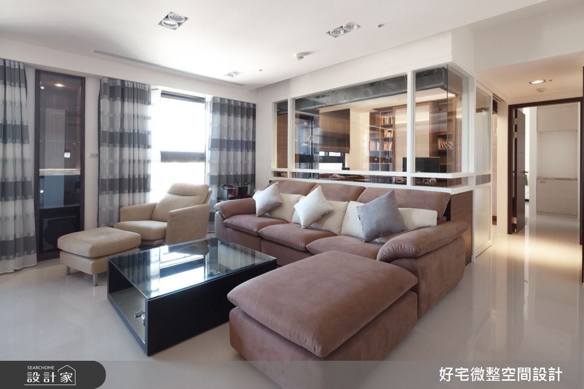 隱藏收納、玻璃書房解構長型屋！兼顧親子生活與工作效率的現代風豪宅