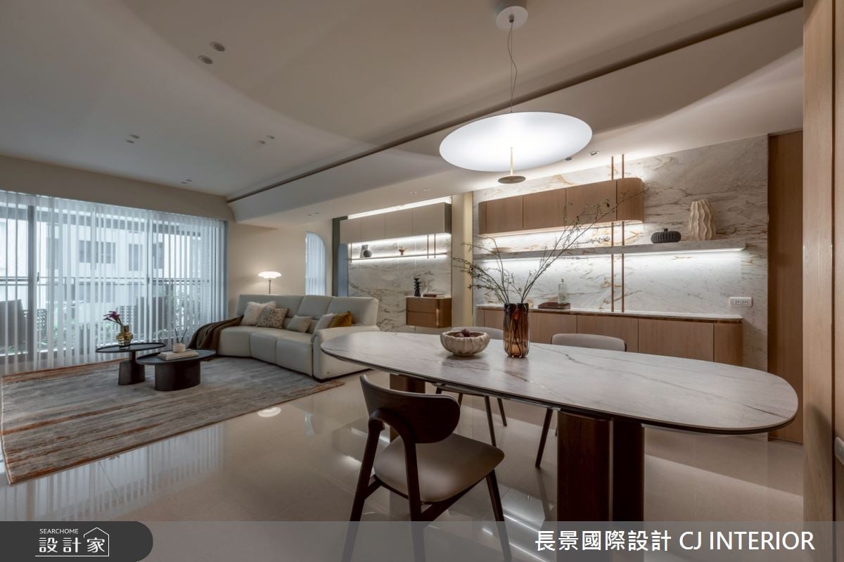 溫柔留白讓奢石點亮家的靈魂！高雄40坪新成屋混搭現代與美式，開啟生活...