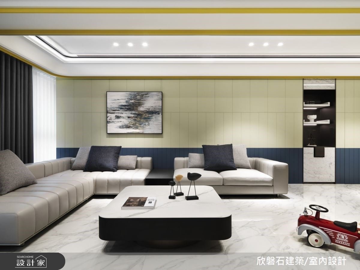 雙色牆豪宅時髦有品味！私人酒吧、五星臥房打造頂級享受