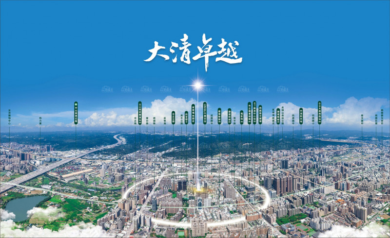 「大清卓越」藝文特區2－3房 400米捷運G11站，同安國小旁