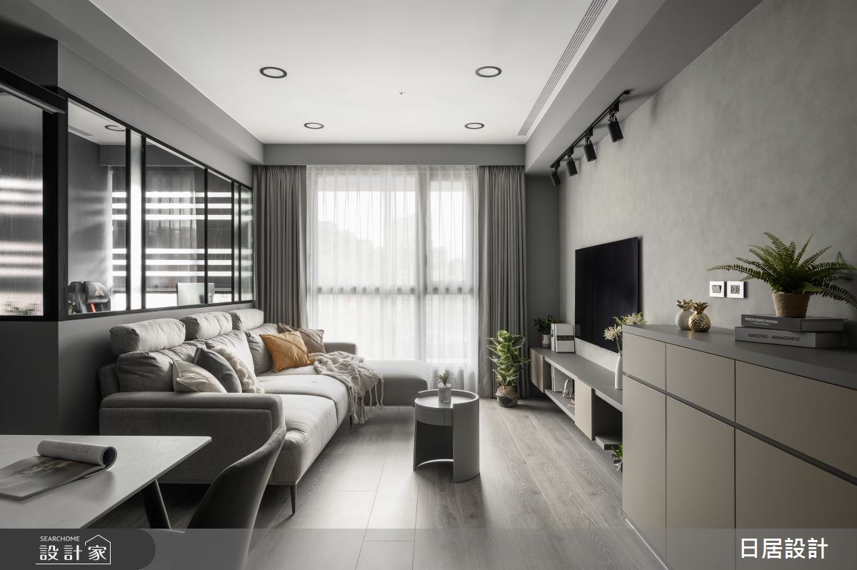 簡約灰階混搭宅！彈性隔間+多功能室，一次擁有充沛採光與高機能！