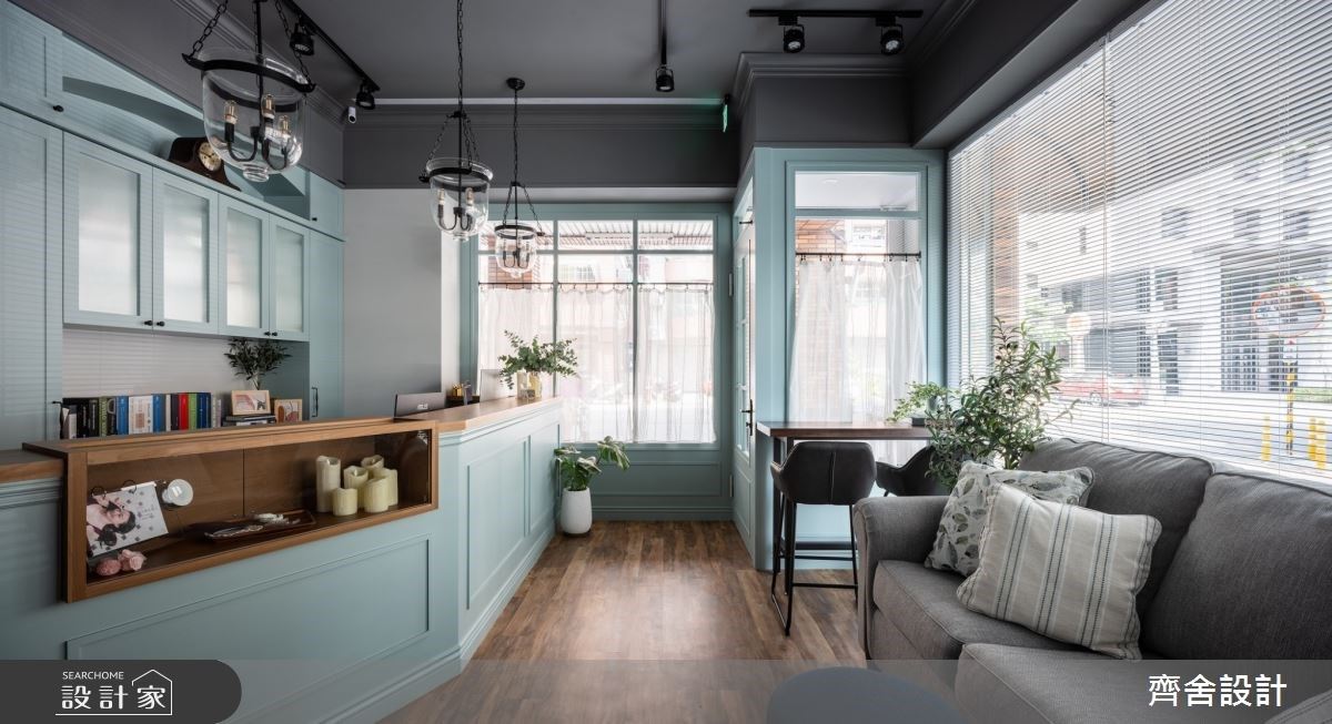 一抹清新藍調走入46坪美式牙醫診所，以溫煦木質交織家的安心感受