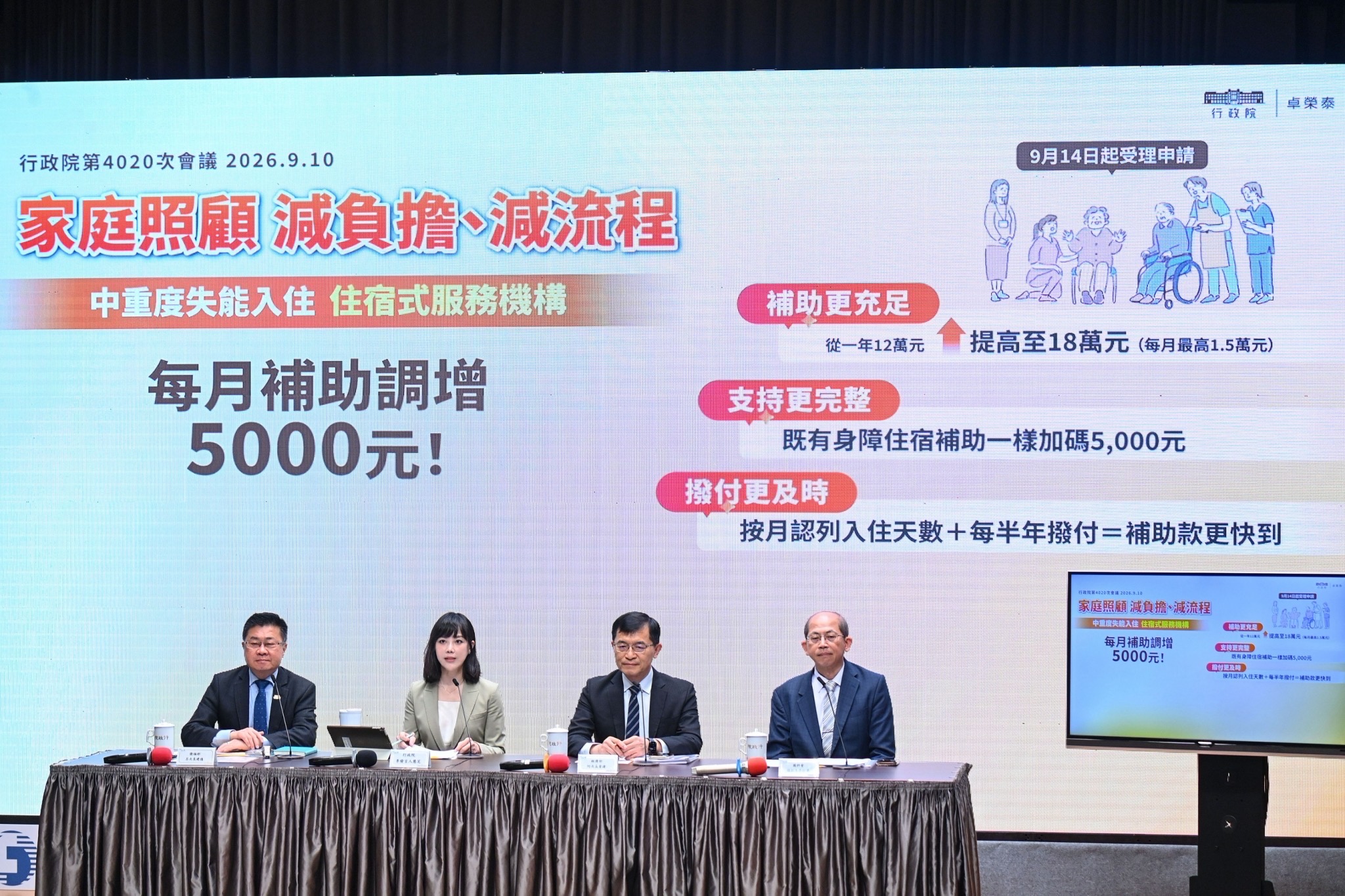 政院砸166億加碼失能住宿機構補助　呂建德：估10萬人受惠