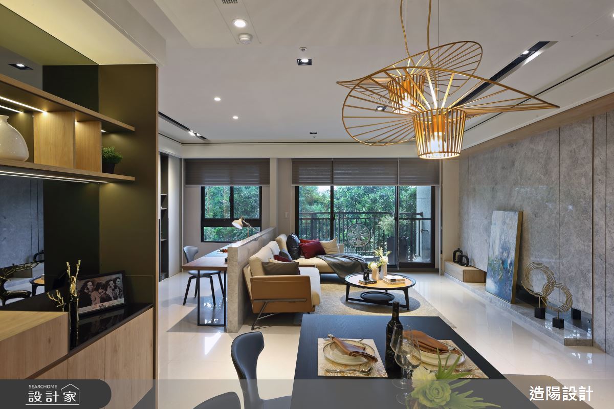 運用材質提升空間的精緻度，量身訂製三代同堂的精緻人文風格家居