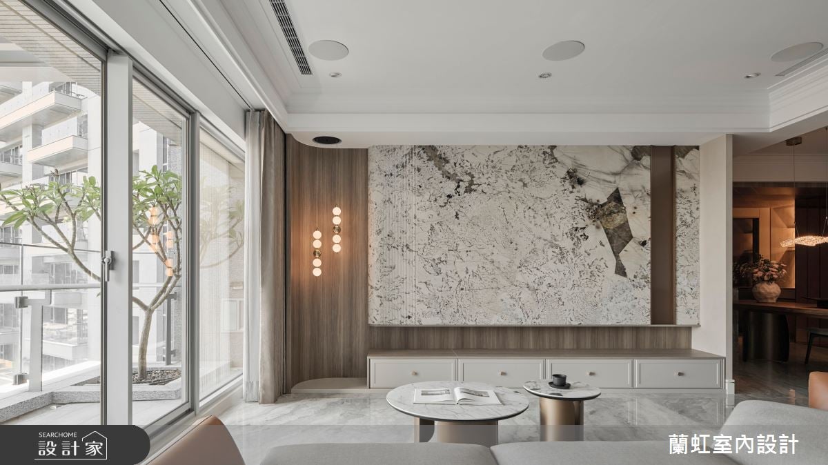 自然材質交織奢石語彙，92坪現代輕奢宅展現人文質感