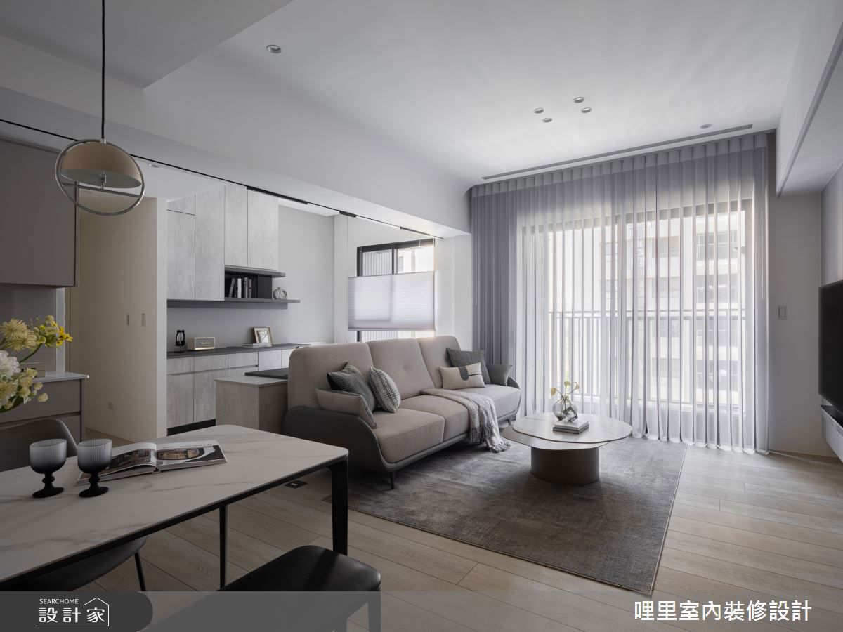 21坪現代宅的極簡魔法，光影與材質交織靜謐節奏