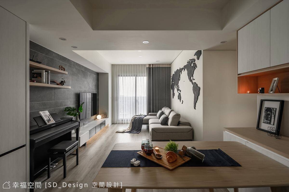 灰階色調勾勒現代北歐風健康宅│35坪│35坪