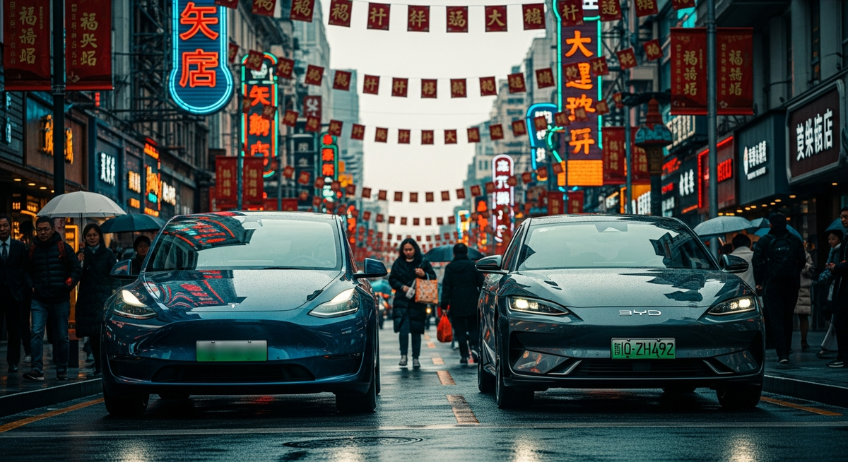 中國電動車市場競爭白熱化 BYD銷量大跌 Tesla面臨挑戰
