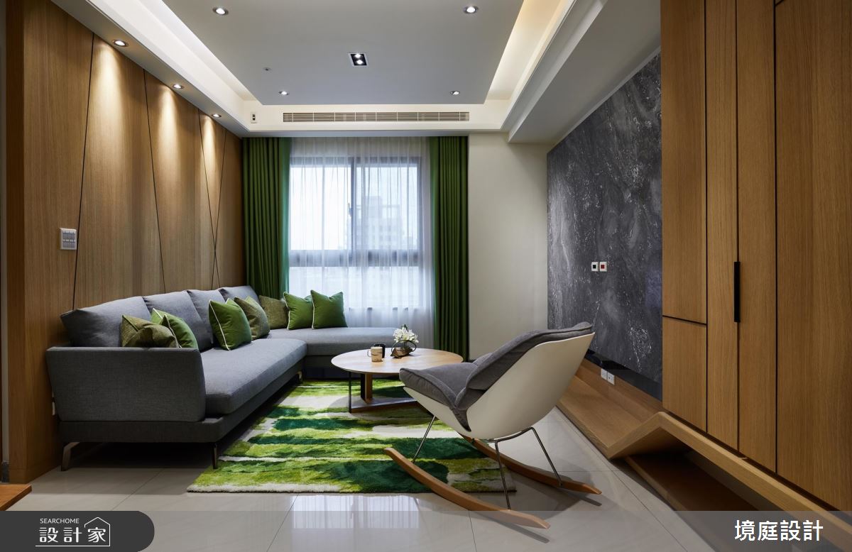 化解樑柱 X 明亮採光的天花設計，打造輕爽無壓的森林系居家