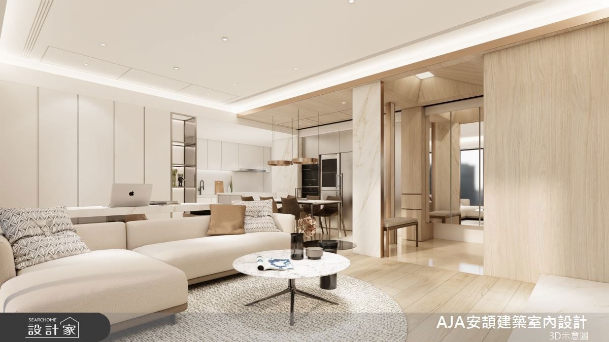 光線為畫、石材為筆！27 坪中台灣豪宅現代輕奢的極致展現，構築與光影共...