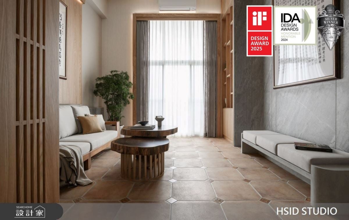 告別老屋沉重感！55坪雙層空間用木石重塑生活禪意，勇奪iF設計獎